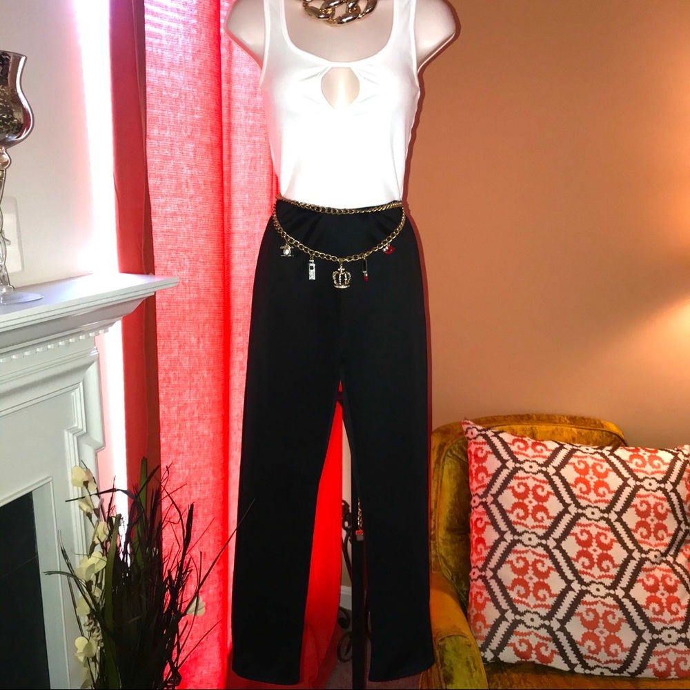 Bella Moda | Black & White Halter Jumpsuit - Picture 2 of 6